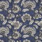 Preview: Canvas Baumwolle Blue Flowers